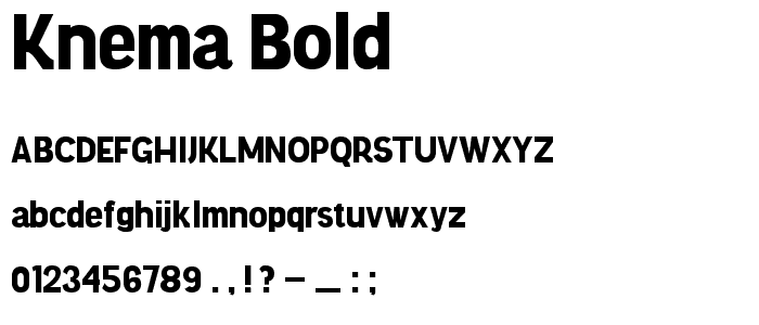 Knema Bold font